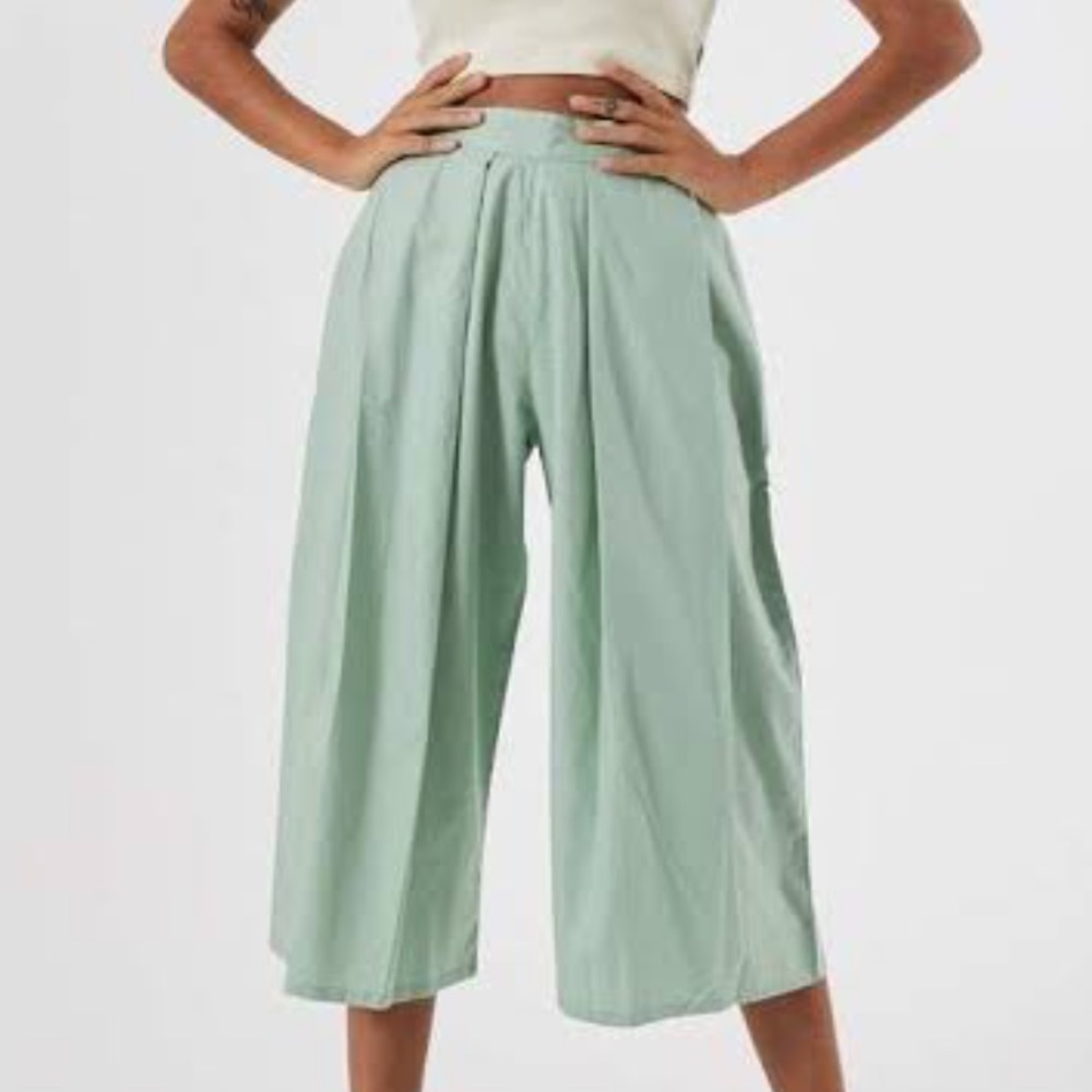 Afends Mint Green Culottes - Picture 1 of 4